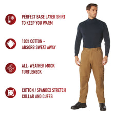 Load image into Gallery viewer, Mock-Turtleneck Shirt, Long Sleeve, NAVY XL