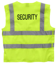 Load image into Gallery viewer, Hi-Vis Security Vest, back