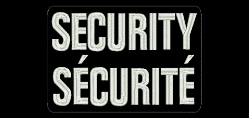 Bilingual SECURITY SÉCURITÉ Patches, set of 2- 2