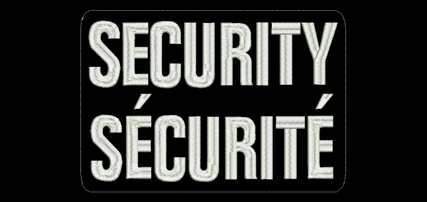 Bilingual SECURITY SÉCURITÉ Patches, set of 2- 2