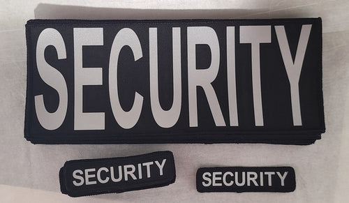Reflective SECURITY Patch, Set of 2- 11.25