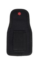 Load image into Gallery viewer, Black Narcan Nasal Spray Pouch. The Narcan pouch is designed to hold one dose (4mg) of Narcan nasal spray – Spray Not Included. Open Pouch with a red medical symbol on a white background 