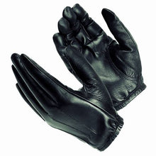 Load image into Gallery viewer, A pair of black anti-slash leather gloves with a Spectra liner and Thinsulate insulating lining.